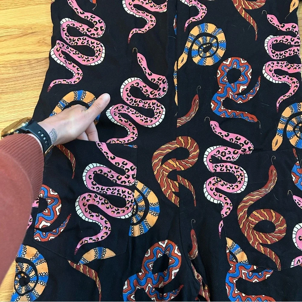 FARM Rio Snake Print Cropped-Length Jumpsuit - Picture 10 of 12